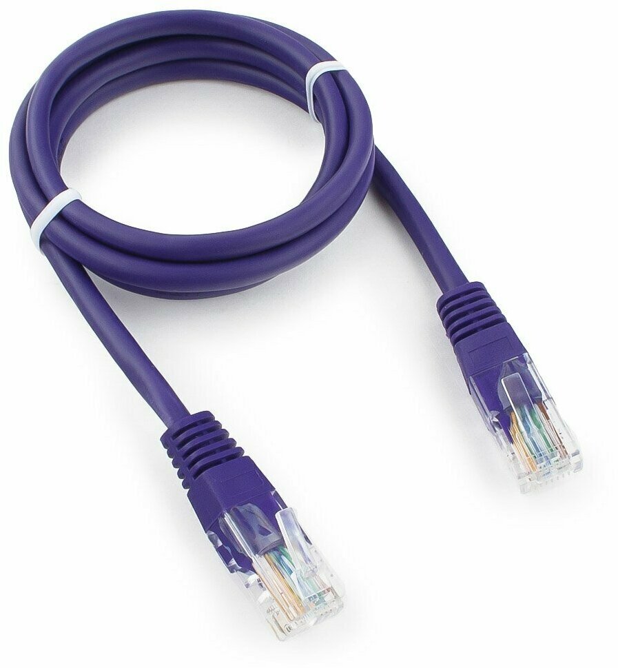 Набор из 3 штук Патч-корд UTP Cablexpert PP12-1M/V категория 5e, 1 м, литой, многожильный, фиолетовый