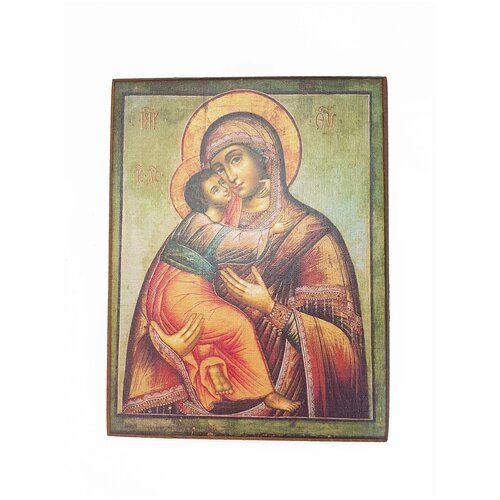 Икона Богородца Владимирская, размер иконы - 15x18