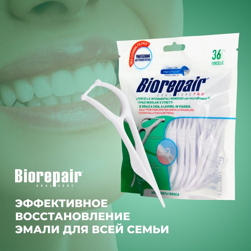 Biorepair Зубная нить с держателем Hand-Held Flosser, 36 шт (Biorepair, ) - фото №18