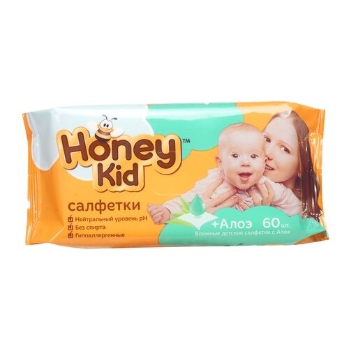 фото Влажные салфетки honey kid с алоэ