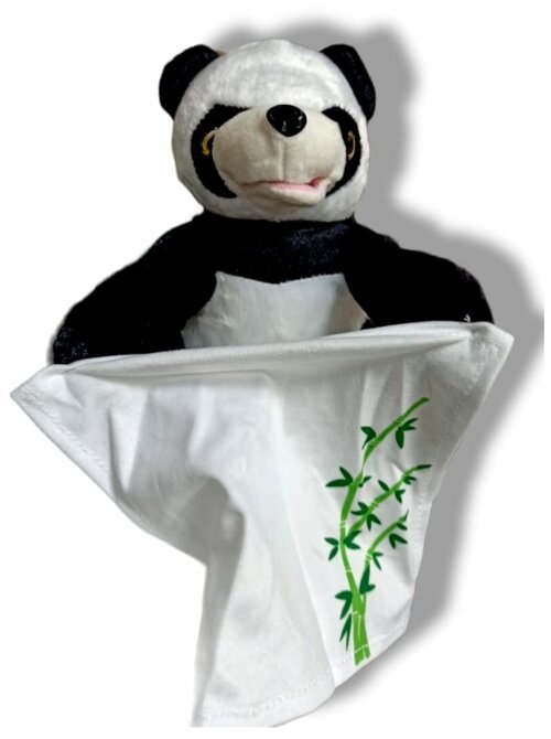 Мягкая игрушка Панда подвижная с платочком 25 см