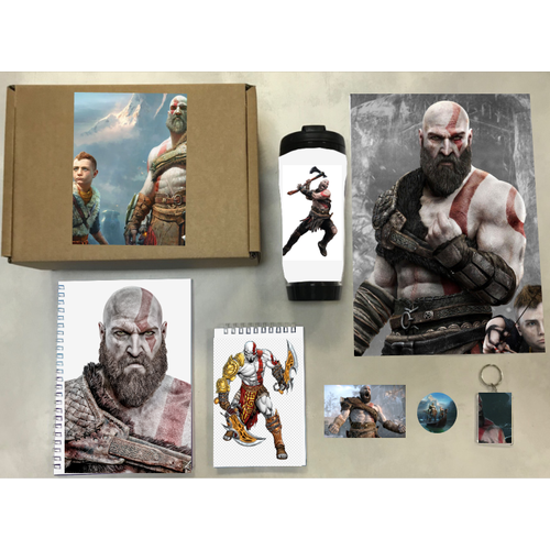 Бокс God of War №8, товары с нашими рандомными картинками