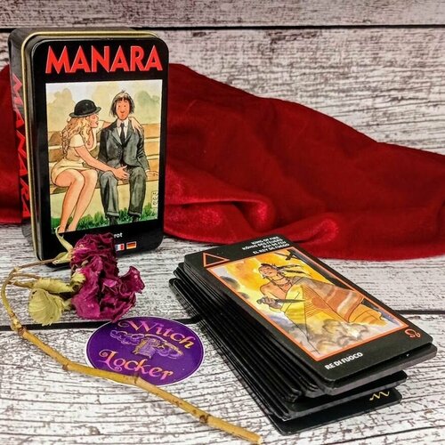 Эротическое Таро Манара / The Erotic Tarot of Manara (жестяная коробка) + мешочек в подарок