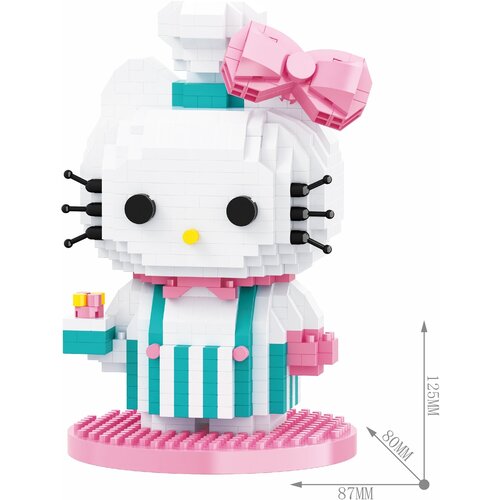 Конструктор 3D из миниблоков Balody LP Hello Kitty Котенок-повар 810 элементов - BA210547