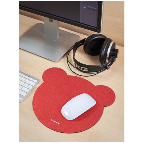 Коврик для мыши / подставка под горячее / подставка под вазу из фетра, цвет Красный