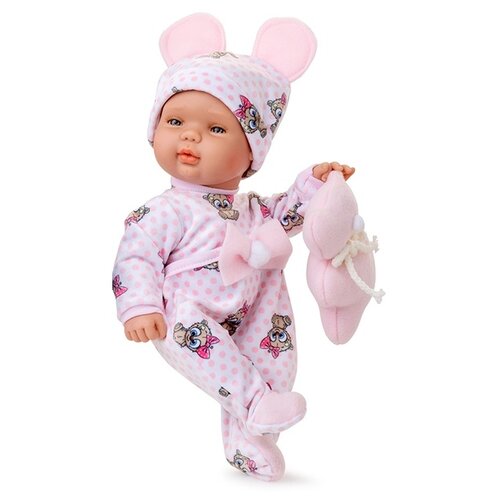 Кукла Berjuan Baby Smile в розовой пижаме, 30 см, 494 пупс berjuan baby smile 30 см 0496