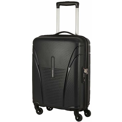 Чемодан American Tourister, ABS-пластик, полипропилен, износостойкий, размер L, черный