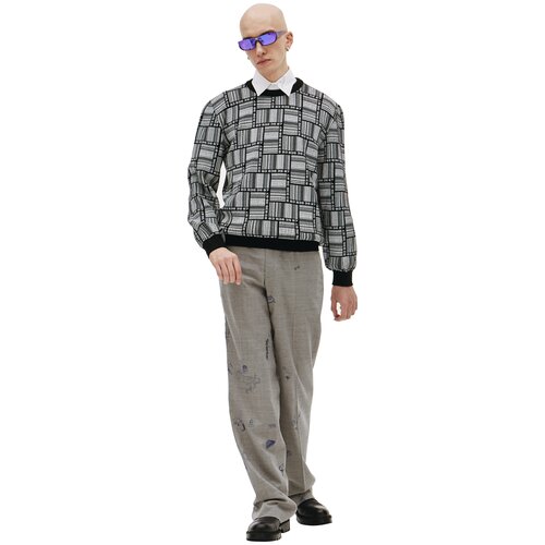 фото Vtmnts свитер из шерсти с монопринтом штрихкода l