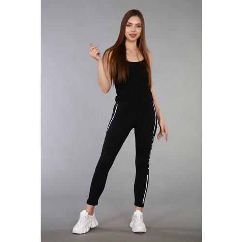 Легинсы  IvCapriz, размер 48, черный, белый