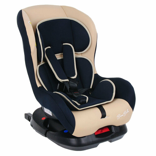 Автокресло группа 0/1 (до 18 кг) BamBola Bambino Isofix, темно-синий/бежевый