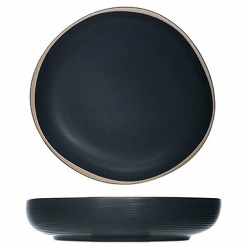 Тарелка глубокая "Galloway", 19х19х4 см, 450 мл, черный, керамика, Cosy&Trendy, 3276019
