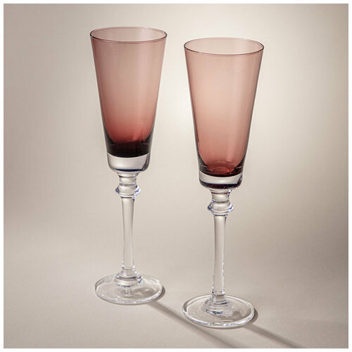 Набор бокалов для шампанского из 2 шт trendy purple 230 мл Lefard (196666)