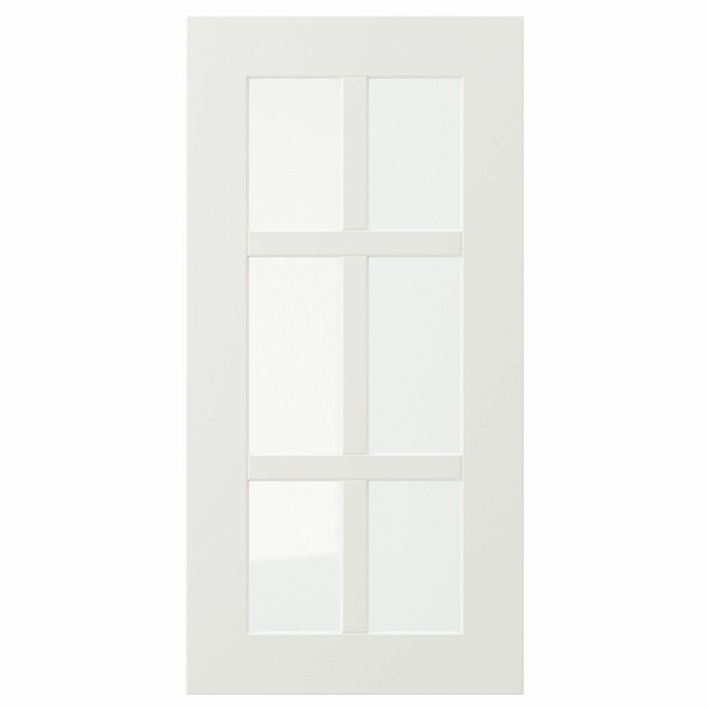 Стеклянная дверь, белый 30x60 см IKEA стенсунд 104.514.26