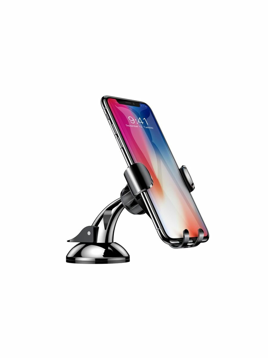 Держатель автомобильный Baseus Osculum Type Gravity Car Mount Black-Silver SUYL-XP0S - фото №19