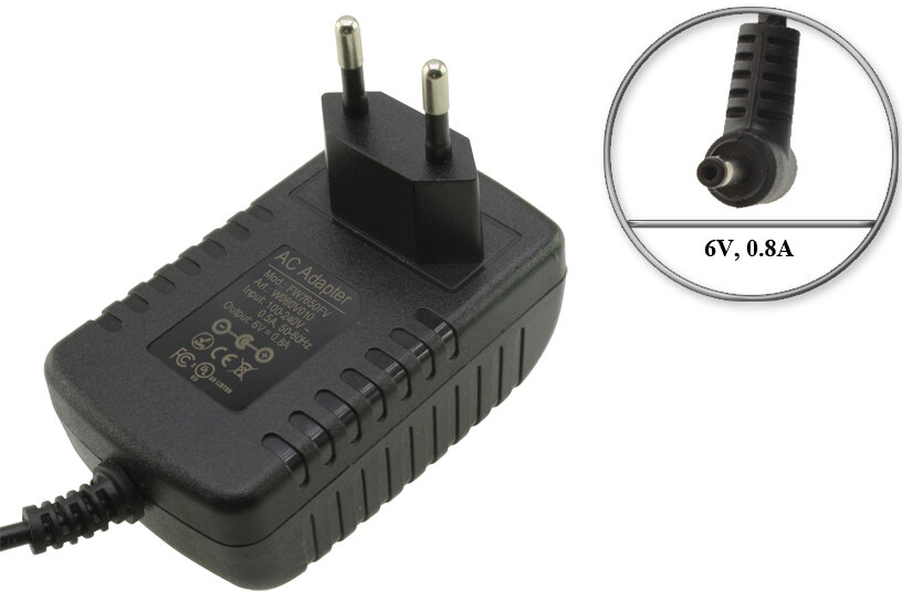 Зарядное устройство 6V, 0.8A (ACTC0701, ACTC1801, FW7650/06, FW7650FV), для зарядки спутникового телефона Iridium и др.