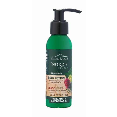 Увлажняющий лосьон для тела с ароматом бергамота и кедра в мини-формате Nords Secret Moisturizing Body Lotion Bergamote Cedarwood Travel Size 515₽
