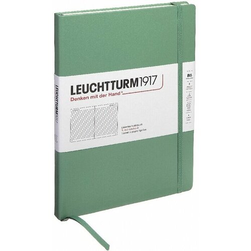 Leuchtturm 366173 Блокнот leuchtturm composition, b5, 80 г/м2, 218 стр, в линейку, твердая обложка, шалфей