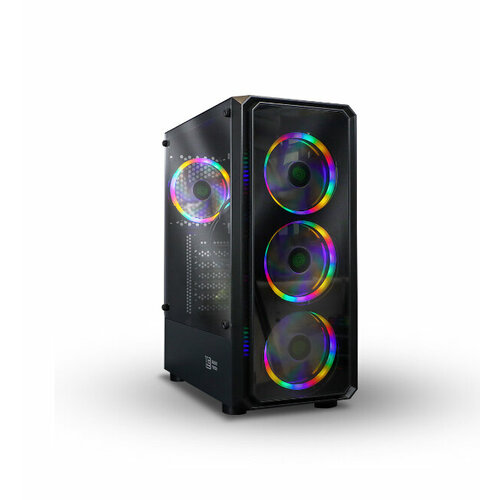 Корпус ATX BaseTech eXtreme GFX-04 (USB3.0, Audio, TG, черный,4х120мм RGB[BT-GFX-04-TG-4F-RGB])