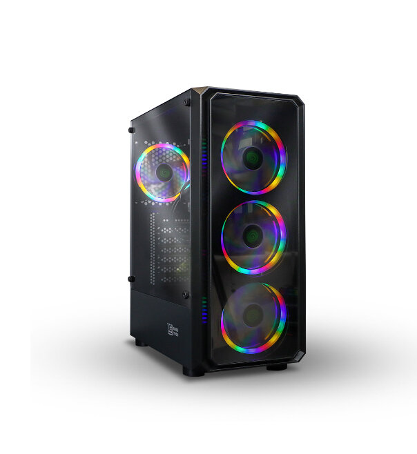 Корпус ATX BaseTech eXtreme GFX-04 (USB3.0,Audio,TG,черный,4х120мм RGB[BT-GFX-04-TG-4F-RGB])