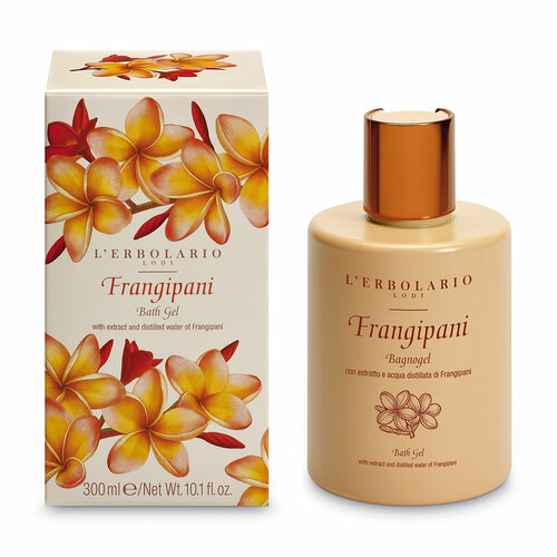 L'ERBOLARIO Гель для душа увлажняющий очищающий Frangipani Bath Gel 300мл