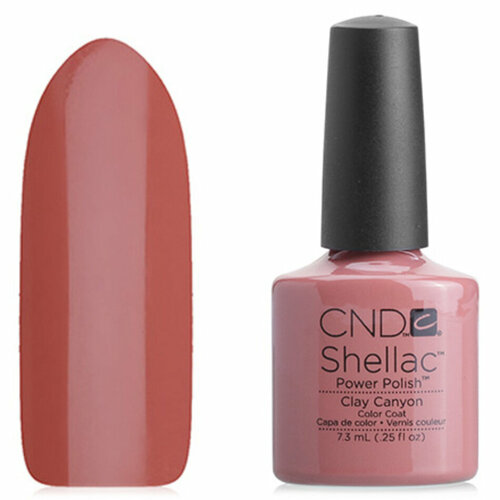Гель лак CND Shellac Clay Canyon шоколадно-розовый цвет 550₽