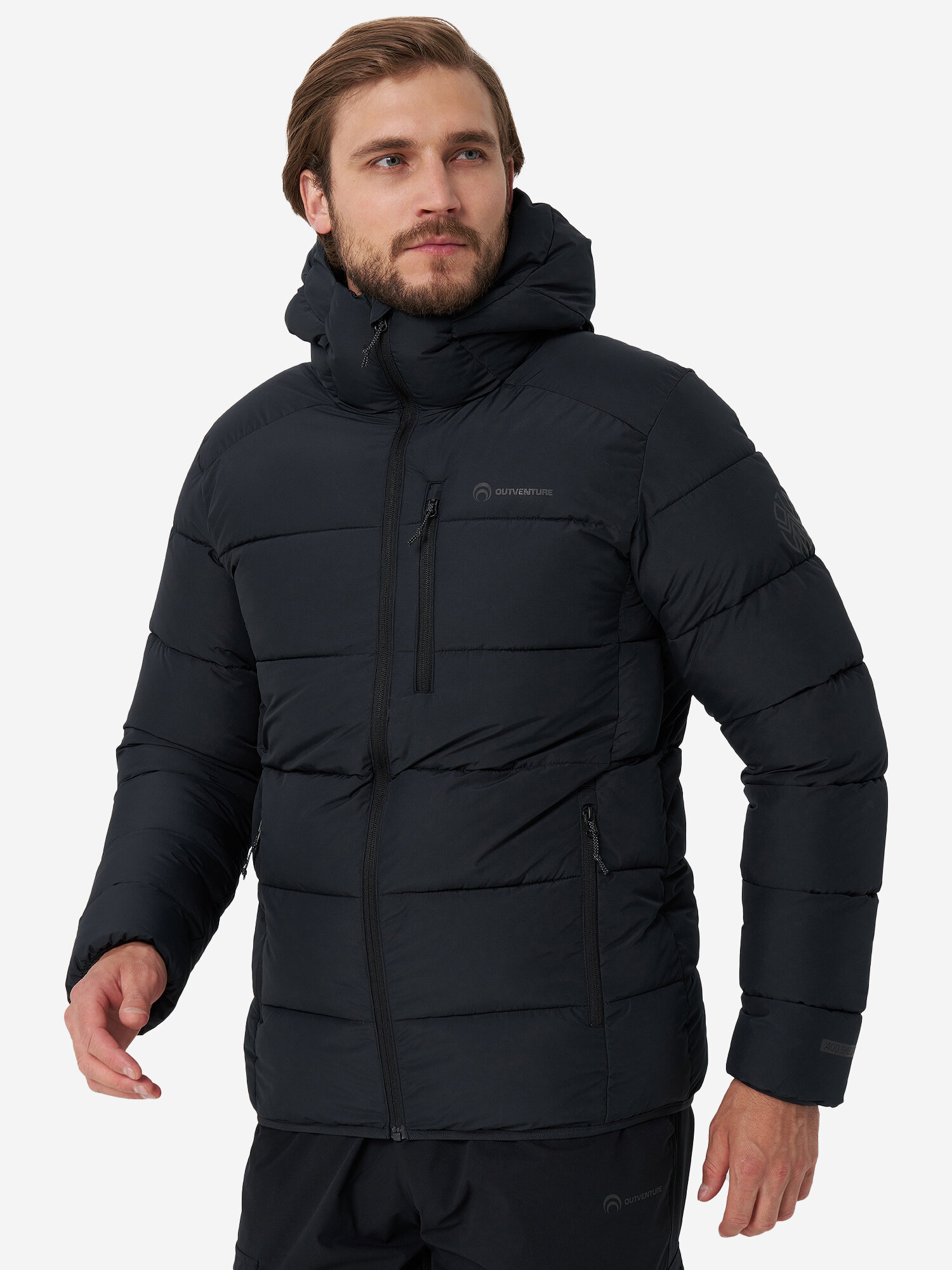 Пуховик OUTVENTURE, размер 48, черный — фото 1