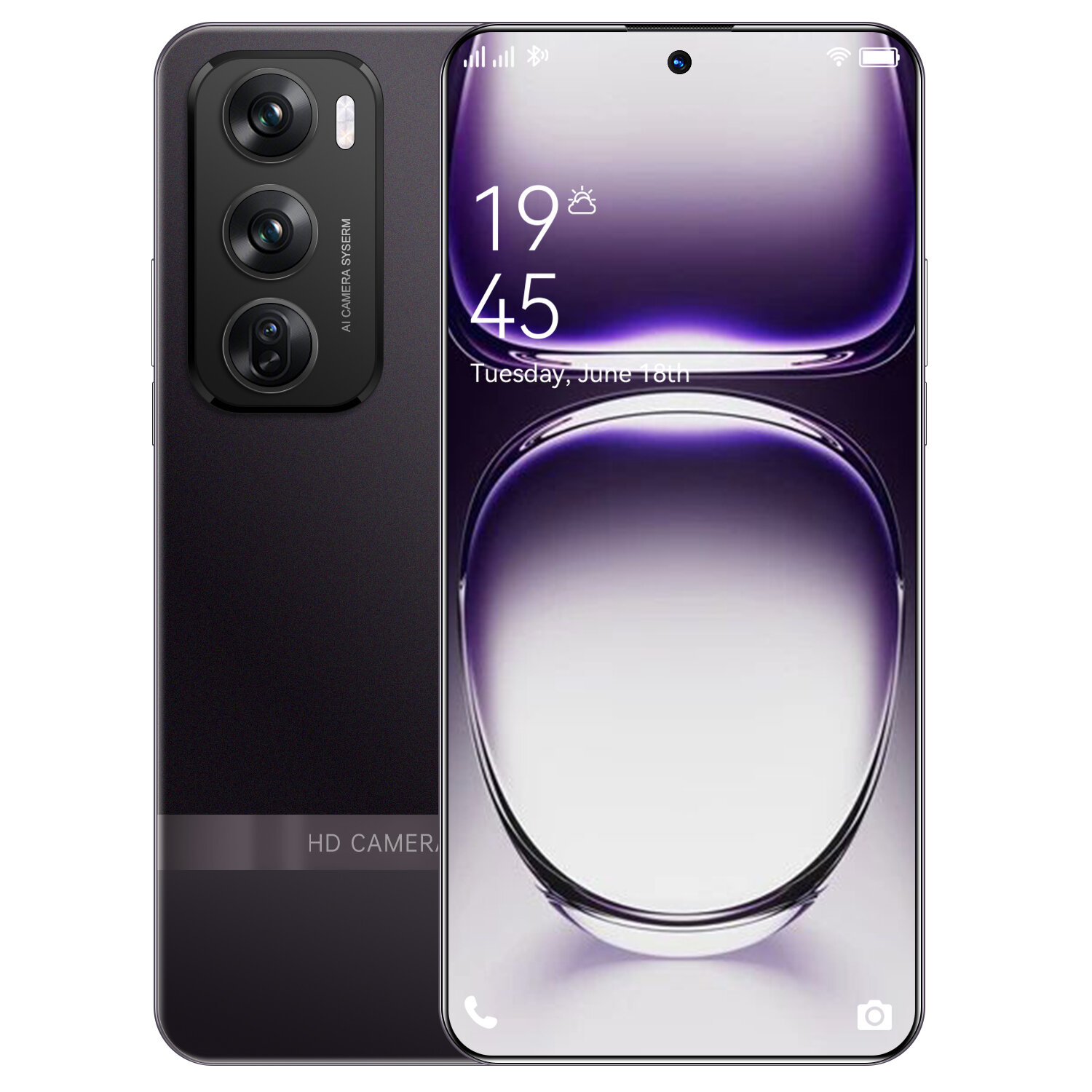 Смартфон Reno 12 Pro, 12/512 ГБ глобальная русская версия, сеть 4g, две SIM-карты, Android 14, 6.7дюйма, ударопрочная и водонепроницаемая защита, мощные игровые функции, гибкая камера, длительное время автономной работы，Интерфейс Type-C