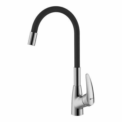 Смеситель для кухни, с гибким изливом, хром/черный LEMARK LM0415C-Black Linara черный, черный хром