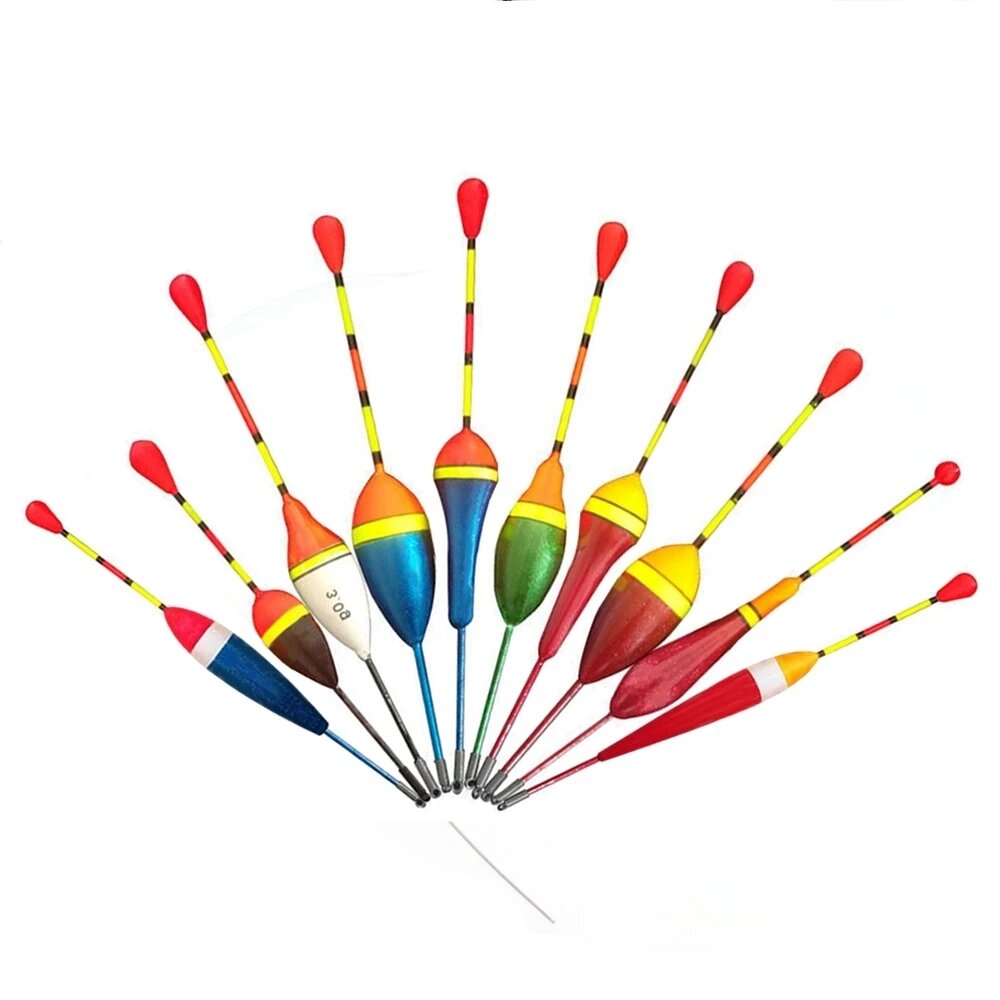 Набор поплавков ELUANSHI для рыбалки Белый, 10 pcs