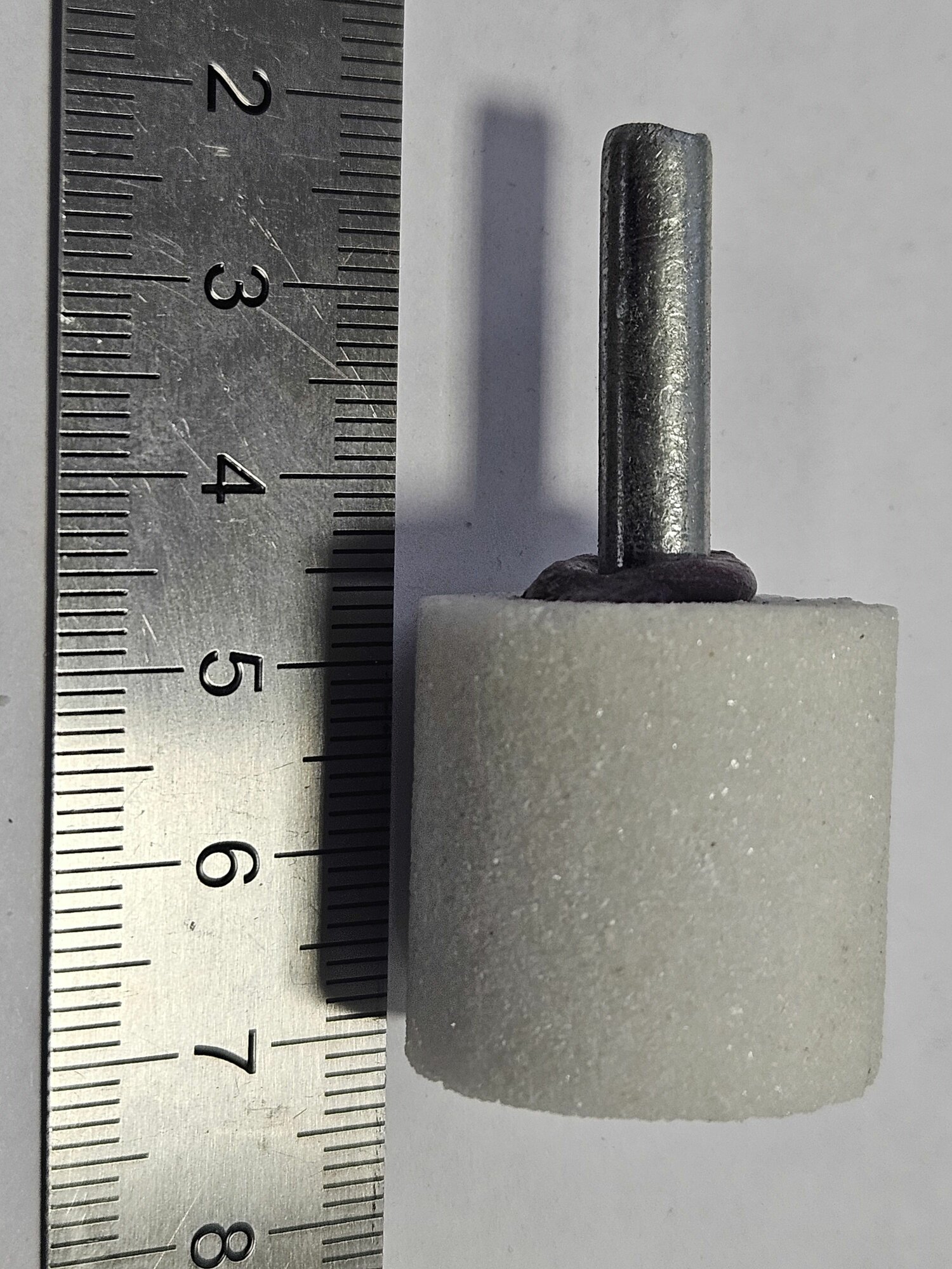Головка абразивная цилиндрическая 25х25х6 мм. 25А с хвостовиком (2 шт.)