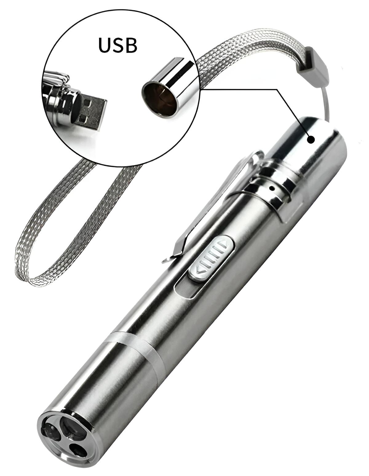 Лазерная указка 7 в 1 для кошек и собак/ Лазер, Ультрофиолет, Фонарик, USB зарядка