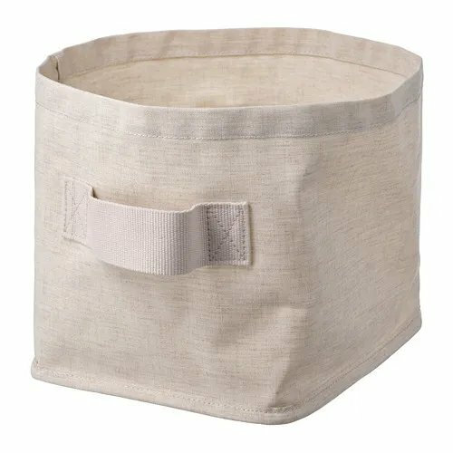 Корзина подвесная, подвесной кармашек для хранения PURRPINGLA IKEA ИКЕА, 10x10x15 см, текстиль/бежевый