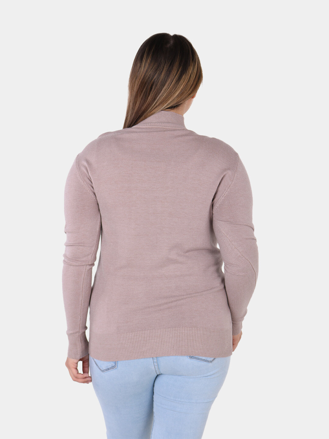 Водолазка , размер One Size, пудровый — фото 1