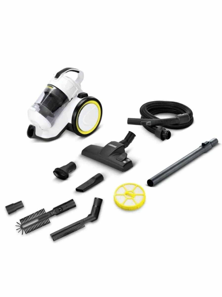 Обзор: Пылесос с контейнером для пыли Karcher VC 3 Plus (1.198-050.0) компактный, 1100Вт, 0.9л, мультициклонная технология, HEPA 12, 5 насадок + адаптер