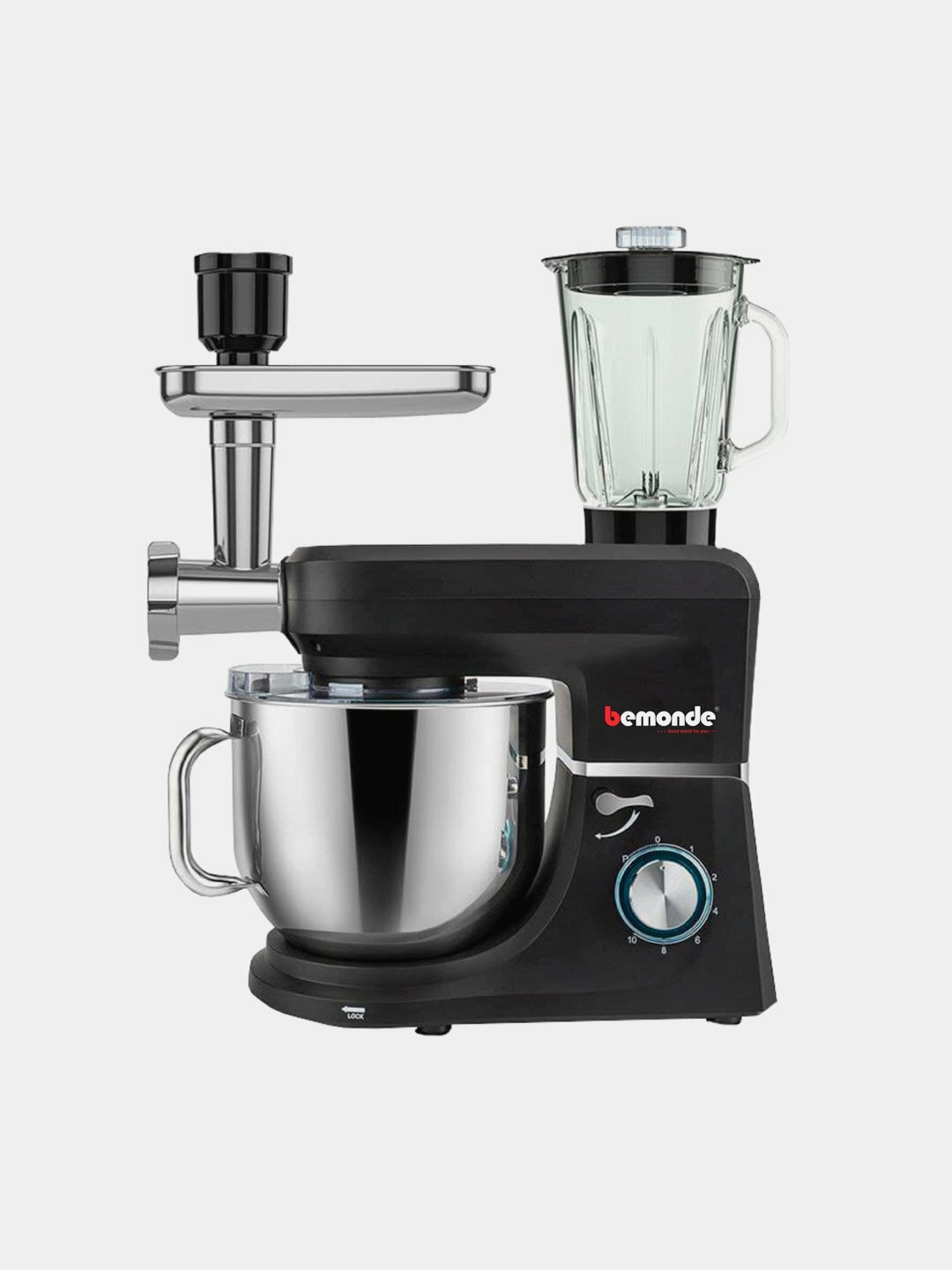 Миксер Bemonde BM-SM1003SB, нержавеющая сталь, 7 л, 6 скоростей, импульсный 3+1 — фото 1