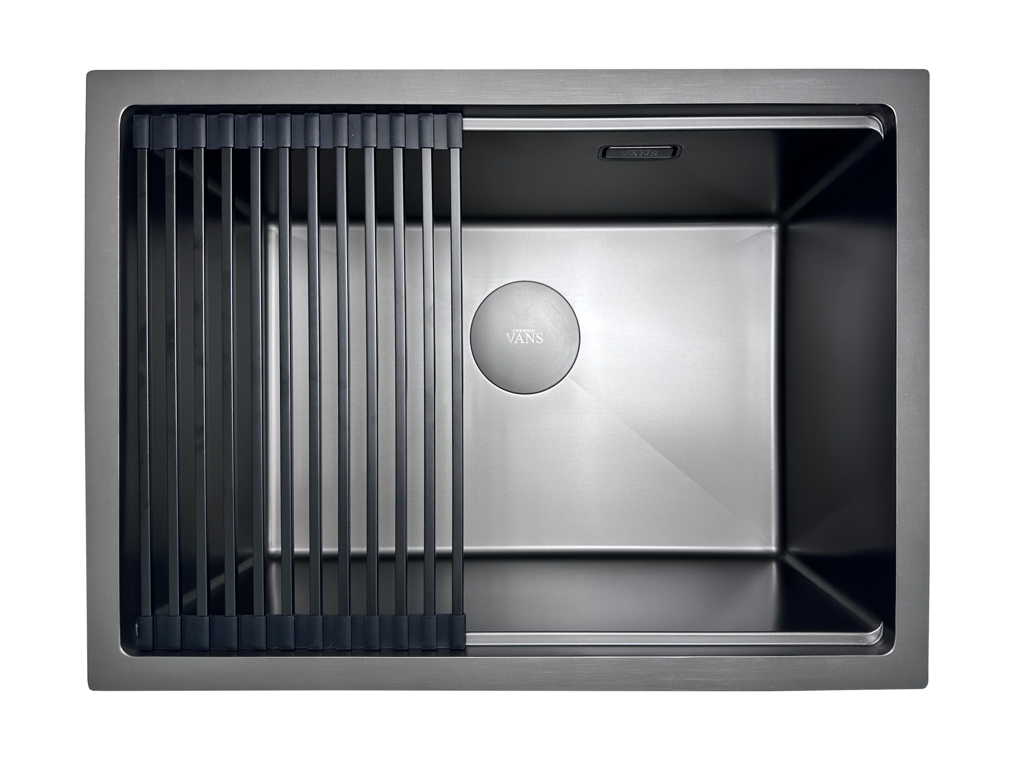 Кухонная мойка подстольный монтаж "VANS PREMIUM" 600*430*240 мм Black matte (цвет Графит матовый)