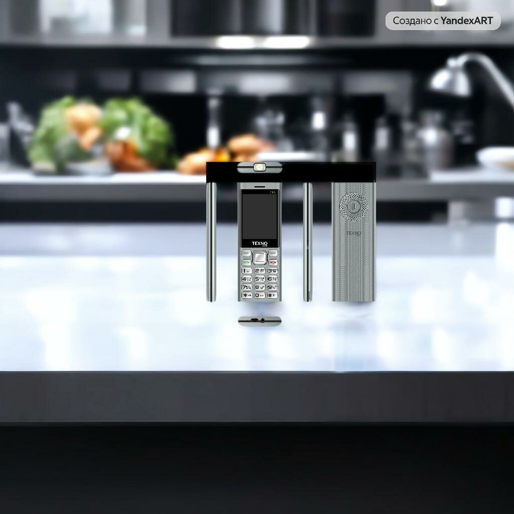 Texno Max 015 BIG кнопочный телефон, два SIM, FM-радио, серый — фото 1