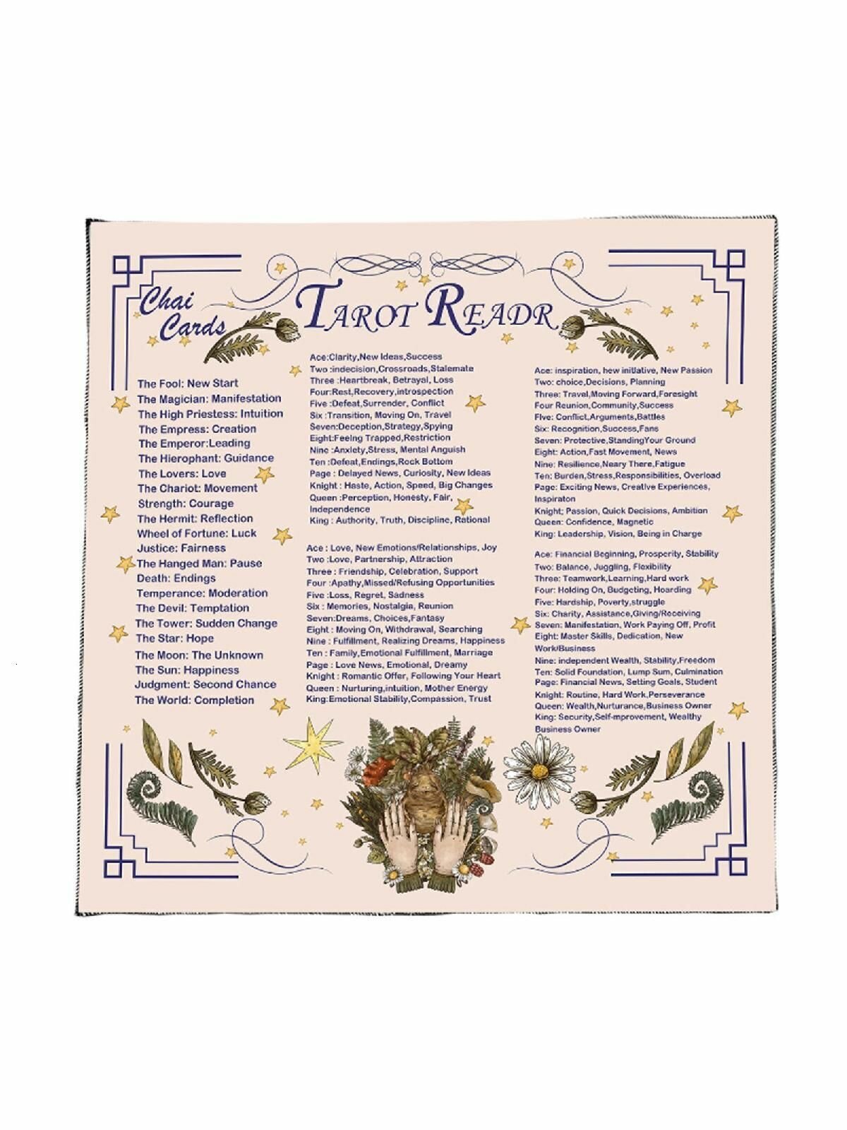 Настольная игра1 кусок скатерти Таро-749 50х50 см