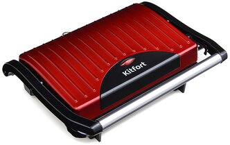 Бутербродница Kitfort КТ-1609 Panini Maker, красная