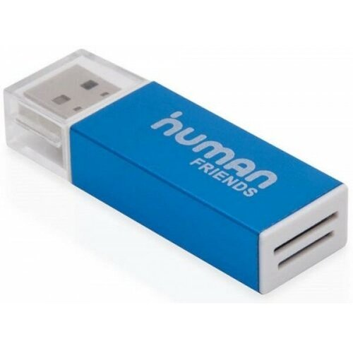 usb 2 0 card reader cbr human friends speed rate impulse blue Картридер CBR Human Friends Speed Rate Glam Blue, All-in-one, Micro MS(M2), SD, T-flash, MS-DUO, MMC, SDHC, DV, MS PRO, MS, MS PRO DUO, USB 2.0