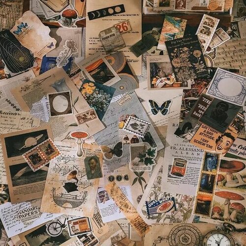 Ретро мини - стикеры в упаковке - астрология 100 шт для скрапбукинга фотоальбома ежедневника 578₽