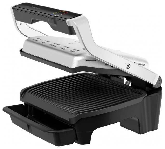 Гриль Tefal Optigrill Elite GC750, серебристый/черный