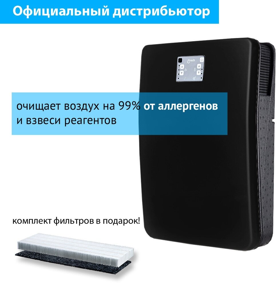 Приточная установка с нагревом Lufberg iFresh 2 BLACK + комплект фильтров в подарок