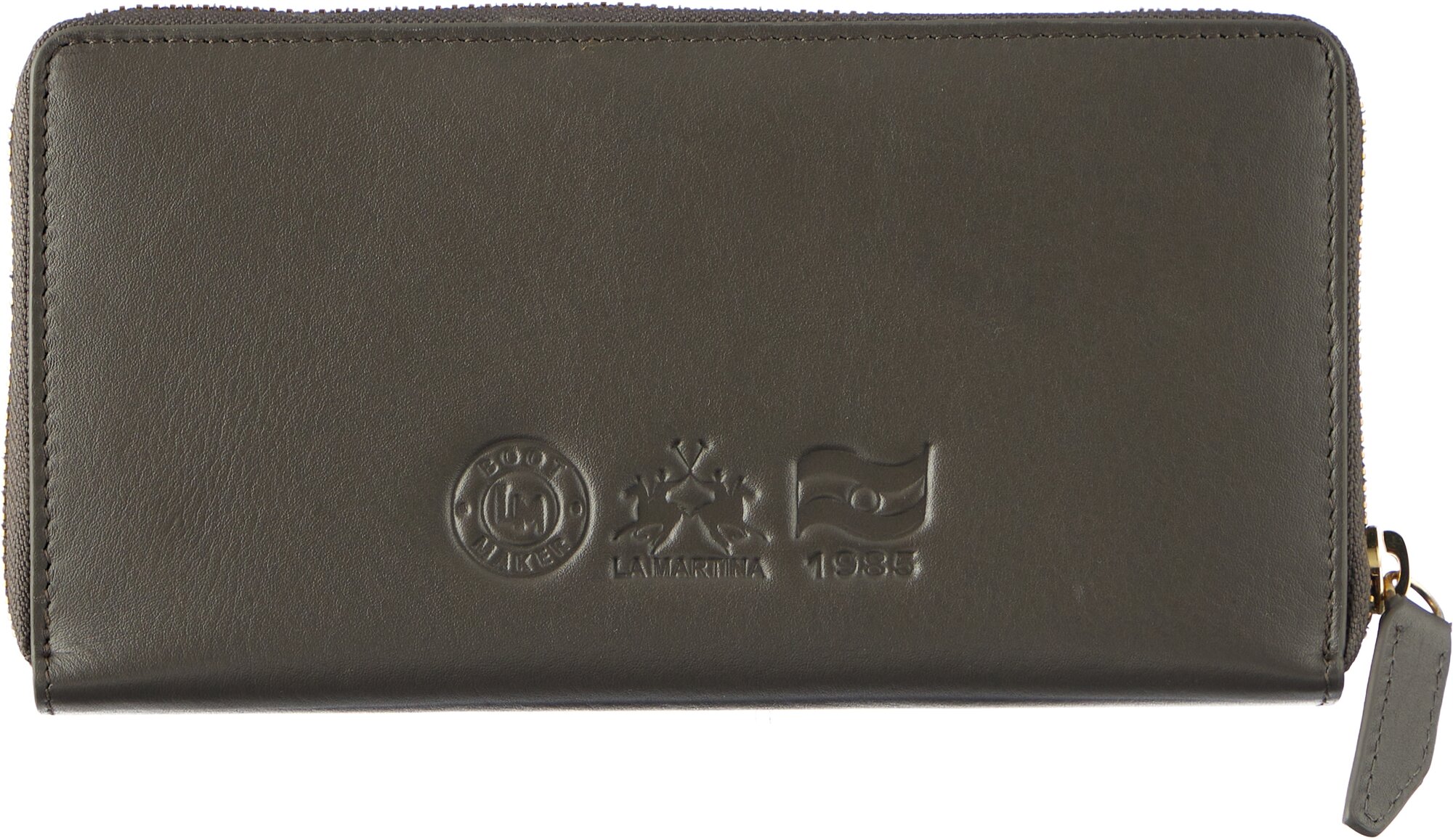 Кошелек La Martina, фактура гладкая, серо-бежевый — фото 1