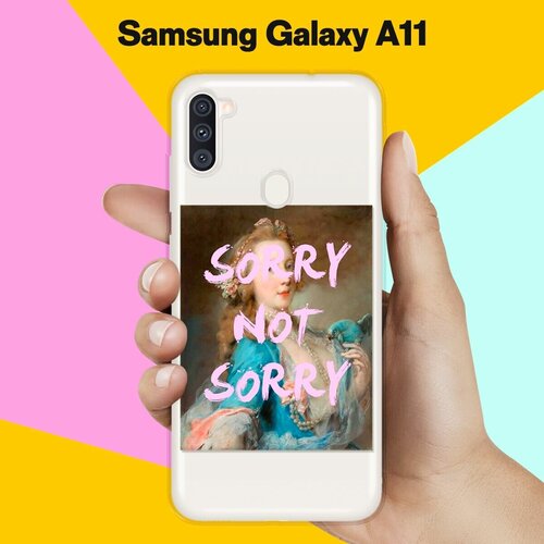 Силиконовый чехол Sorry на Samsung Galaxy A11 жидкий чехол с блестками i am sorry картина на samsung galaxy s6 самсунг галакси с 6