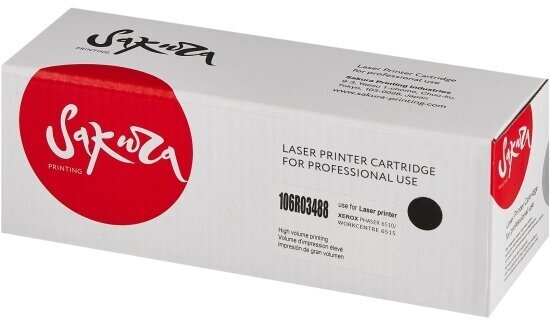 Картридж Sakura Printing Sakura 106R03488 для XEROX Phaser6510N/6510DN/6510DNI/WC6515N/6515DN/6515DNI, черный, 5500 к.