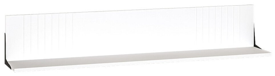 фото Полка навесная в гостиную Валенсия 16.481 белый PE шагрень, белая шагрень ПВХ