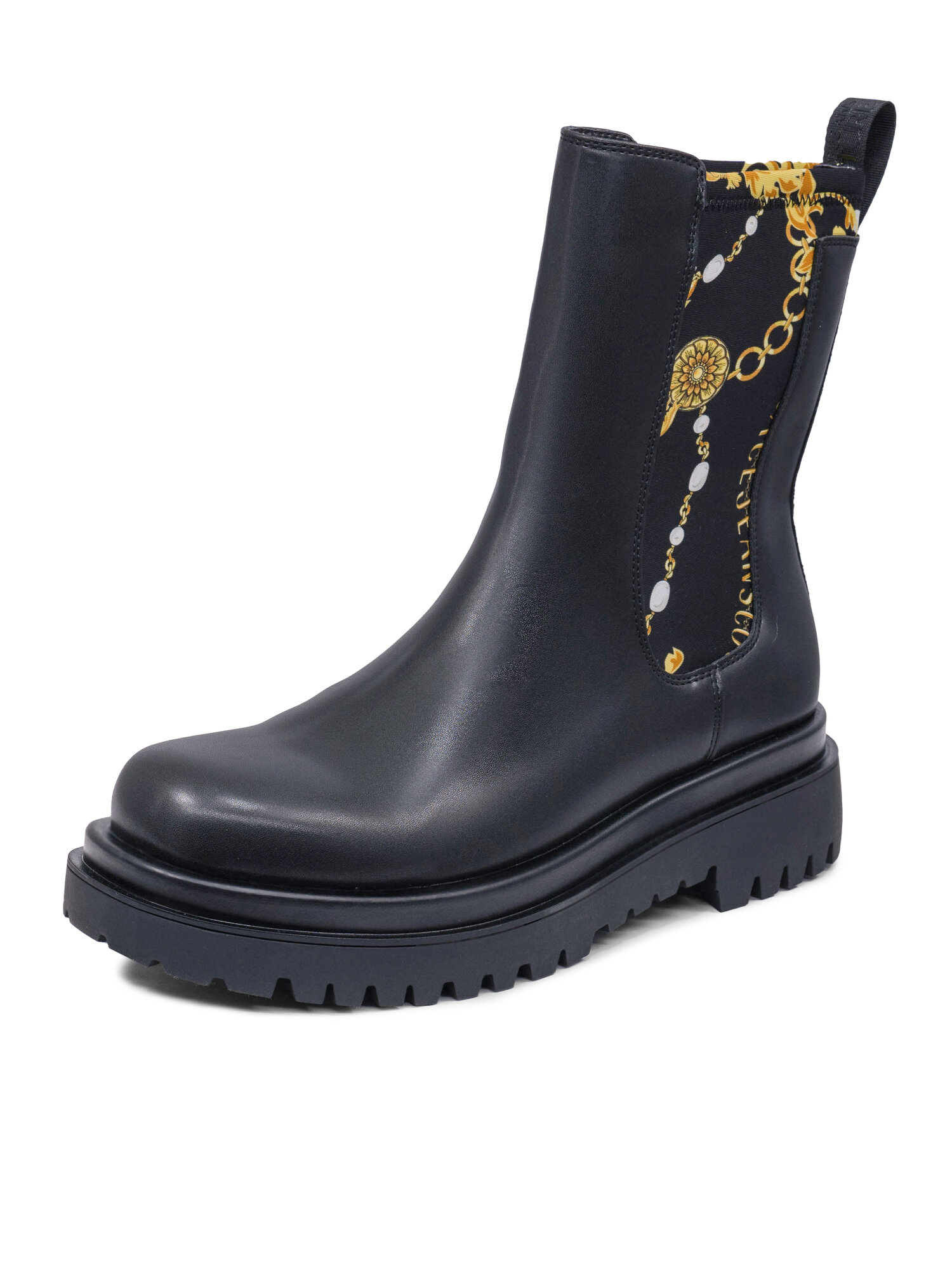 Полуботинки челси Versace Jeans Couture, размер 38, черный/золото — фото 1