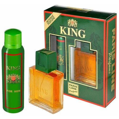 туалетные духи parfums bdk paris wood jasmin 100 мл Набор PARIS LINE King (Мужская туалетная вода 100 мл + Дезодорант 150 мл)