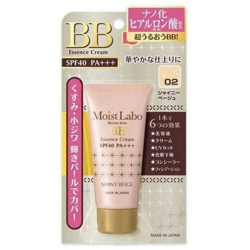 Meishoku Moist Labo BB крем Essense Cream, SPF 40, 33 мл/33 г, оттенок: 02 shine beige meishoku moist labo тональный крем эссенция увлажняющий сияющий spf 50 бежевый 30 гр арт 232015